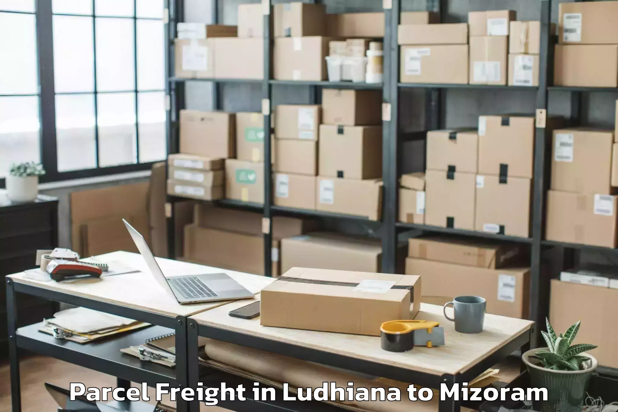 Ludhiana to Khawzawl Parcel Freight Booking